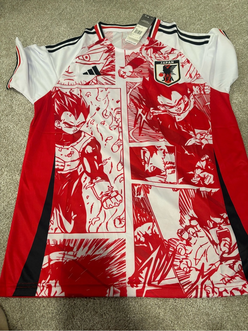 Japan mens dragon ball z concept Soccer Jersey - goku and vegeta slim fit jersey